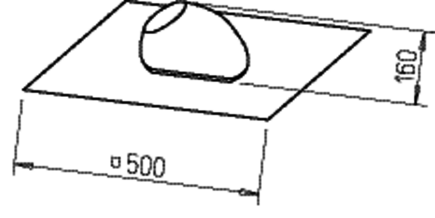 Helios UDP 160 S schwarz Dachpfanne univ. m.Bleirand zu DH 160 S