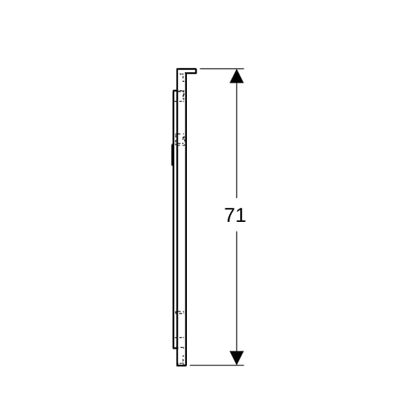 Geberit Xeno2 Lichtspiegel mit direkter und indirekter Beleuchtung, 60x71x5,5cm