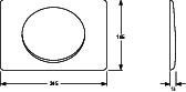 WC-Betätigungsplatte MEPA Ellipse S/S Kunststoff Weiß