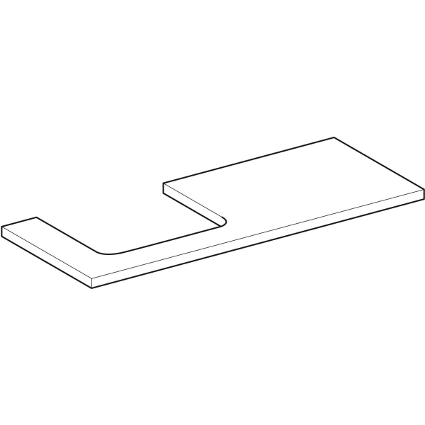 Geberit ONE WT-Platte, Ausschnitt li, für AWT 120x3x47cm, Eiche
