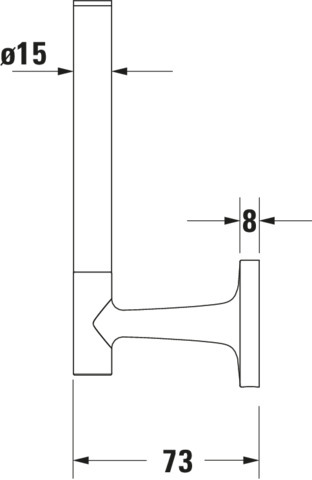 Duravit Starck T Ersatzrollenhalter, Bronze Gebürstet, 50x50x152