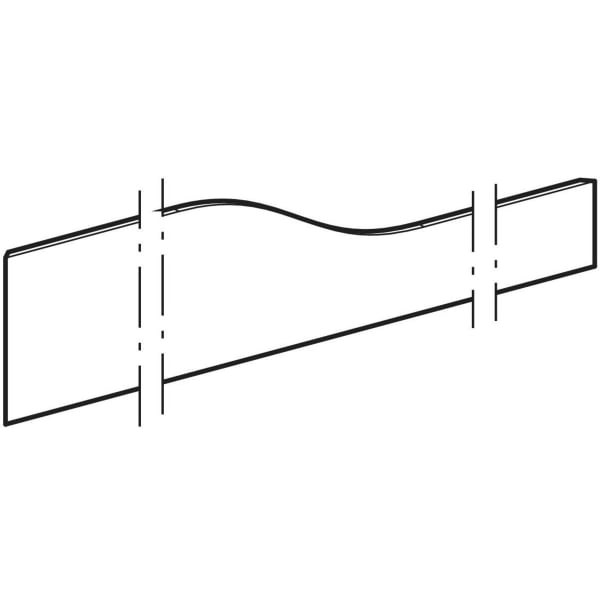 Geberit Bambini Dekorblende, Front für 4 WT-Arm., tieferes Becken re, rot