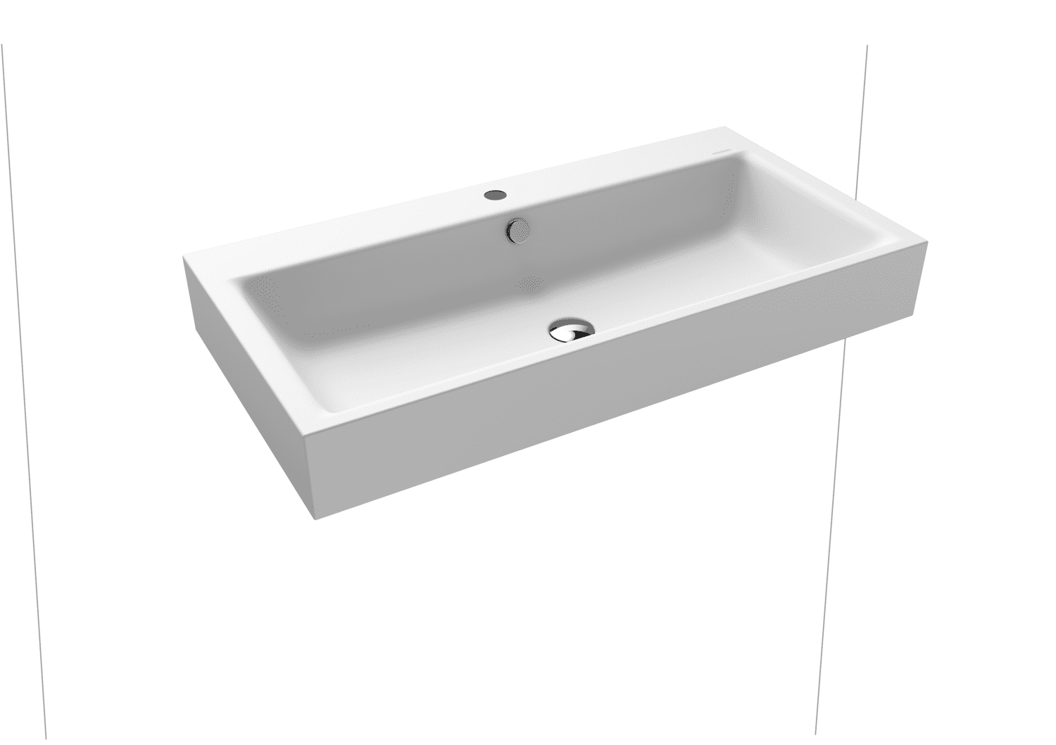 KA WB PURO WANDWASCHTISCH Mod.3165,900x 460mm,alpwm,PEFF,AD,m. 1HL,mÜL,chr