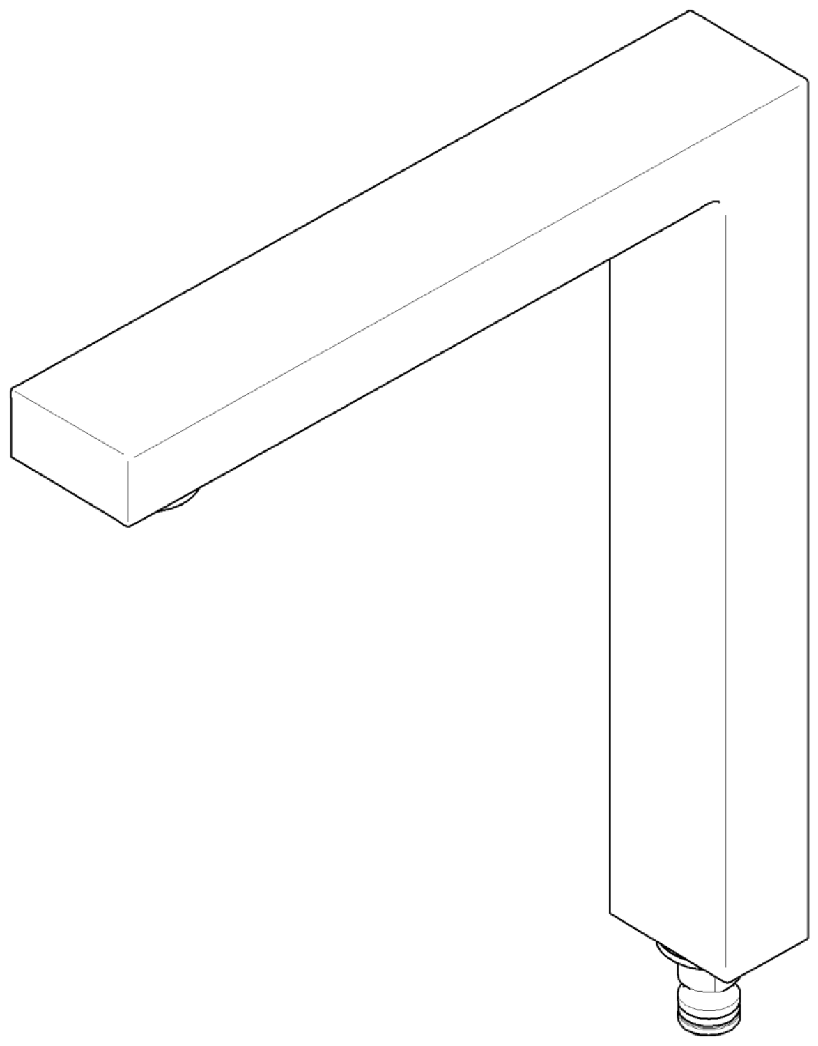 DO Auslauf ERSATZTEILE 90110619205 221 x 199 x 36 mm, 7 l/min. Platin gebürstet