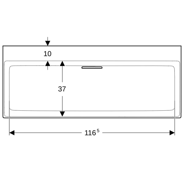 Geberit ONE Waschtisch 120x48cm, CleanDrain o. Hl., o. Ül., weiß, KeraTect/weiß glzd