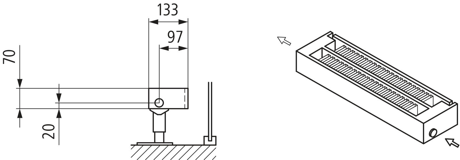 Kermi Kon m. Str. Typ22 BH140x133x700 QN506,weiß,6 bar, m. Abd., AB Uni.