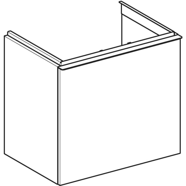 Geberit Acanto US für WT B:60cm, 1 Schubl. 1 i.Schubl., v.Ausl., lava matt/Gl. lava