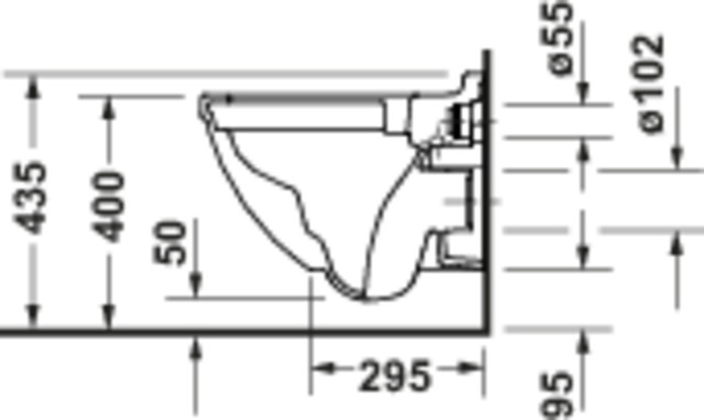 DU Starck 3 WWC Tiefsp.,Compact 485mm Riml.,verd.Befestigung, Weiß Hochglanz