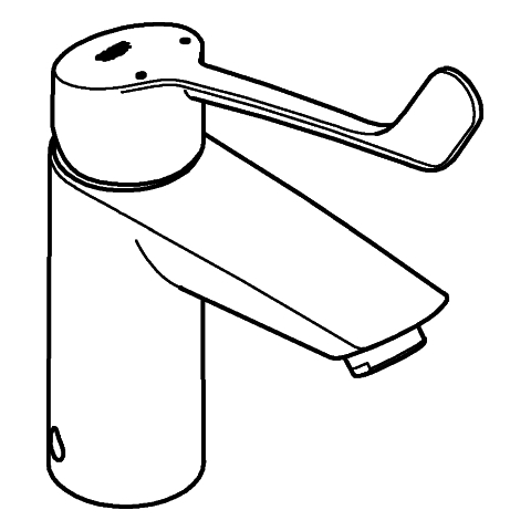 GROHE EH-WT-Batterie Eurosmart 23984_3 S-Size Verbrühschutz langer Hebel chrom