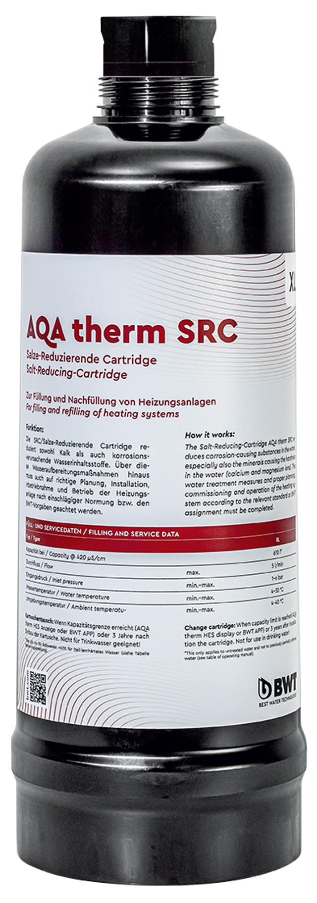 BWT AQA therm SRC XL, Kartusche salzreduz., Kapa. ca.610 l bei 420myS/cm