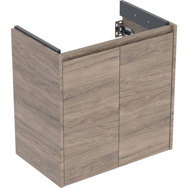 Geberit Renova Compact US für WT, mit 2 Türen 59,7x60,3x36,7cm, Nussbaum hickory