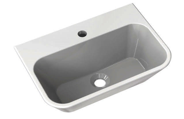 HEWI Waschtisch, B:510mm, T:350mm, 1HL, weiß a.