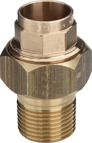 Viega Rohrverschraubung 94331G flachdichtend in 28mm x R1 Rotguss