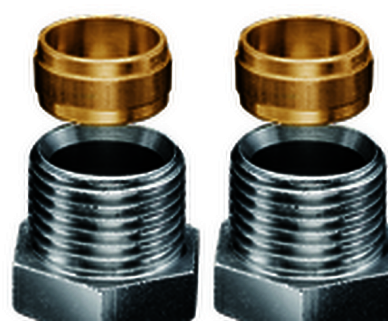 OVENTROP-Klemmringverschraubungen 2-fach Ofix CEP für Verbindungsrohr G1/2 x15mm