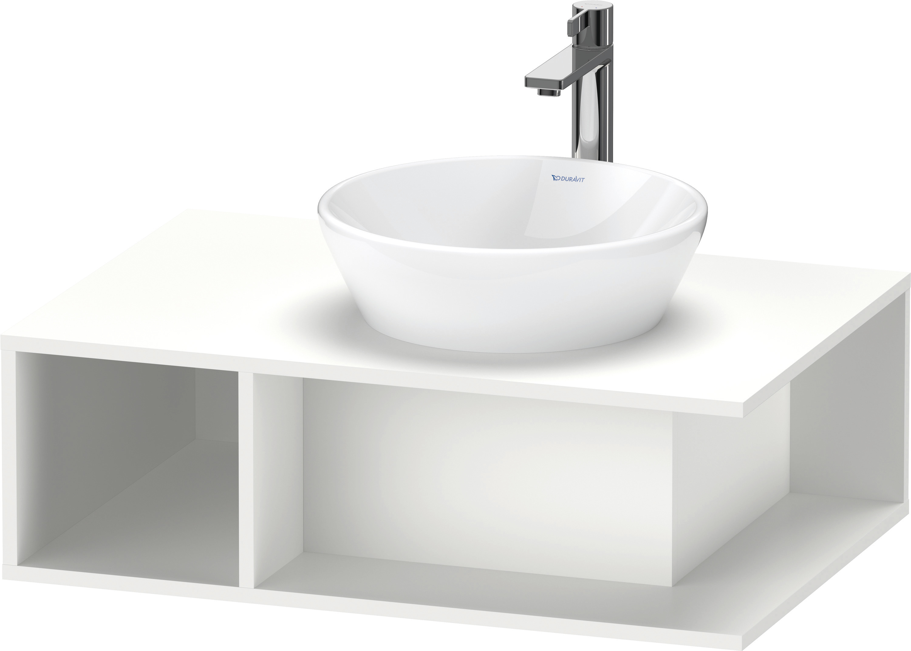 Duravit D-Neo WTU wandh.,1 offenes Fach l., 260x800x550mm, Weiß Matt