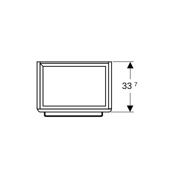 Geberit Renova Compact US 50cm für WT 55cm mit 1 Tür, 50x60,4x36,7cm, hellgrau