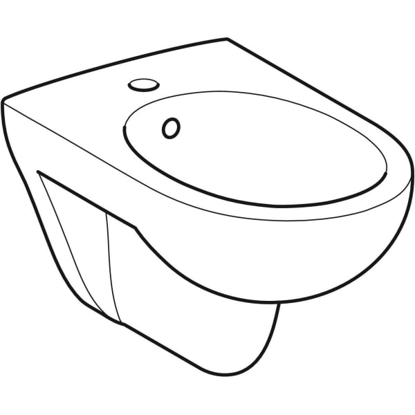 Geberit Renova Wandbidet mit Überlauf, weiß, KeraTect