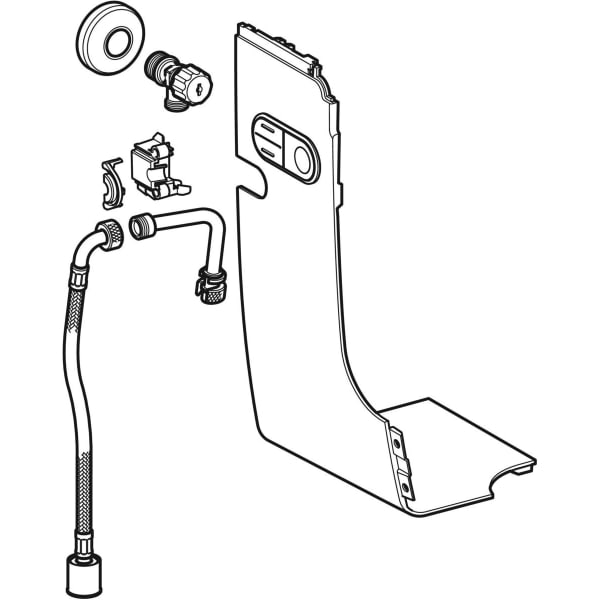 Geberit Wasseranschlussset konventionell f. Geberit AquaClean Mera, hgl.verchr.