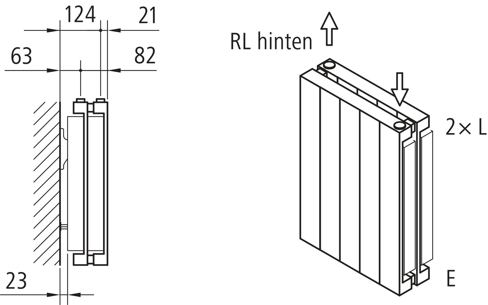 Kermi Heizwand HVN Typ22 BH1800x122x840 QN3253, RAL9016, 6 bar, ANB12