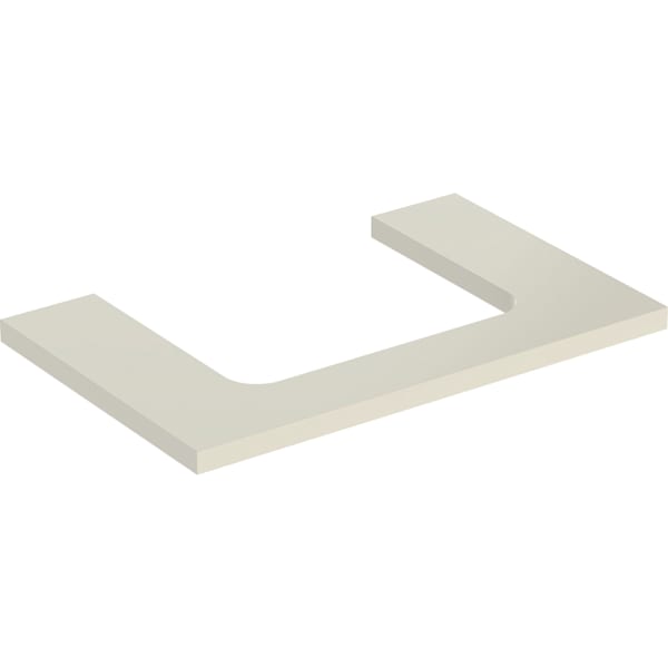 Geberit ONE WT-Platte, Ausschnitt mi. für AWT 75x3x47cm, sandgrau hgl.
