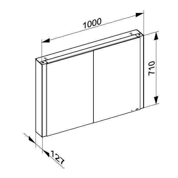 KEUCO SPS Somaris 14503, VB 1000x710x128mm verspgl.