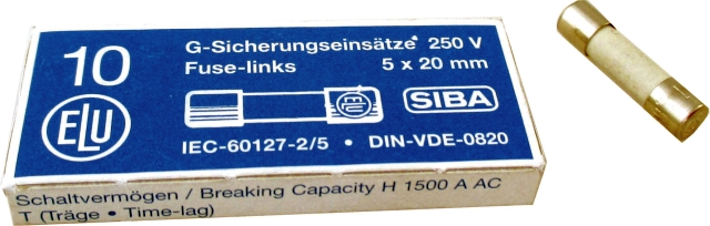 Wolf Feinsicherung 1,6A Träge 250V 5x20mm, für alle Solarmodule SM Wolf Feinsicherung 1,6A Träge 250V 5x20mm, für alle Solarmodule SM