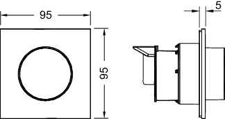 TECEflushpoint pneum. Fernauslösung Kunststoff, Einmengentechnik, Weiß glzd.