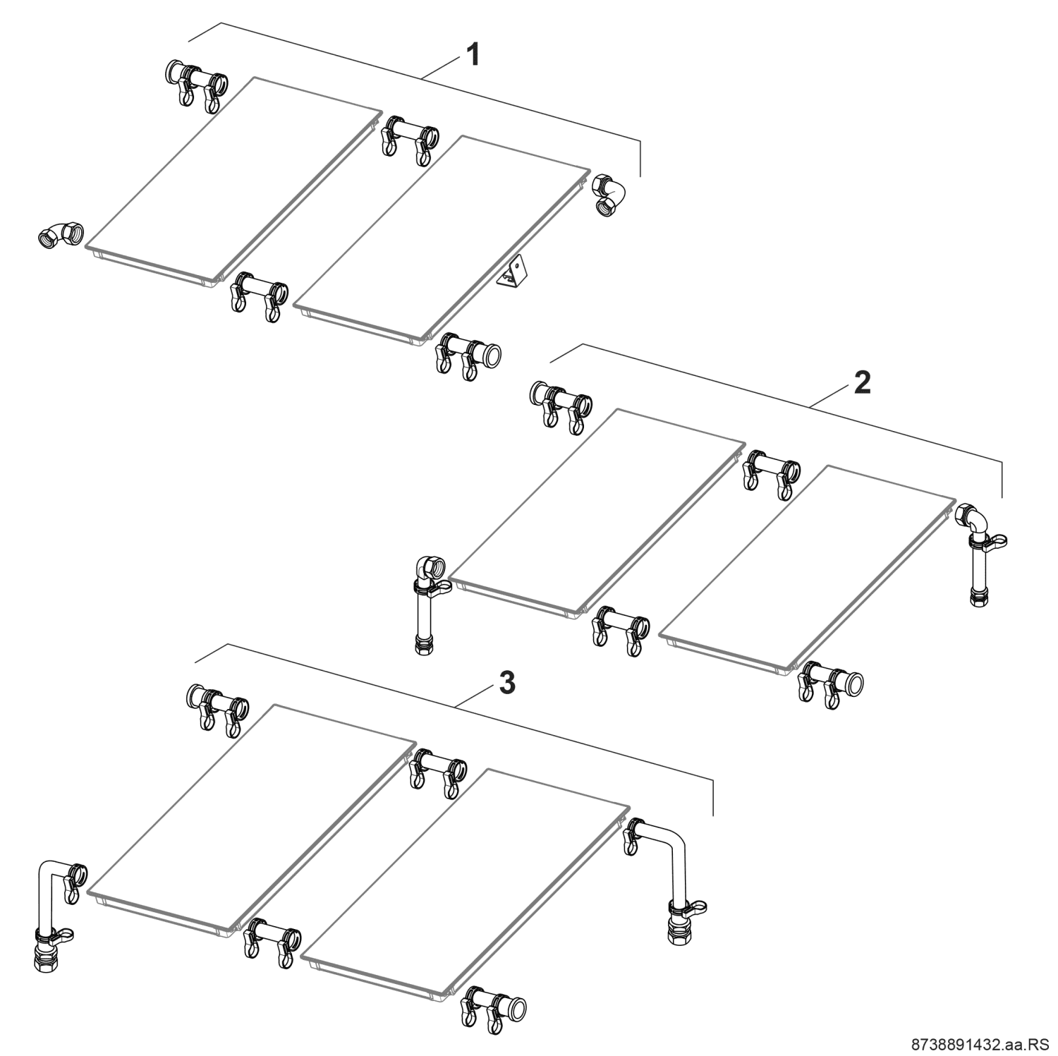 BOSCH Zubehör Solartechnik FS 11-2 Indach-Anschluss-Set für SO5000TF