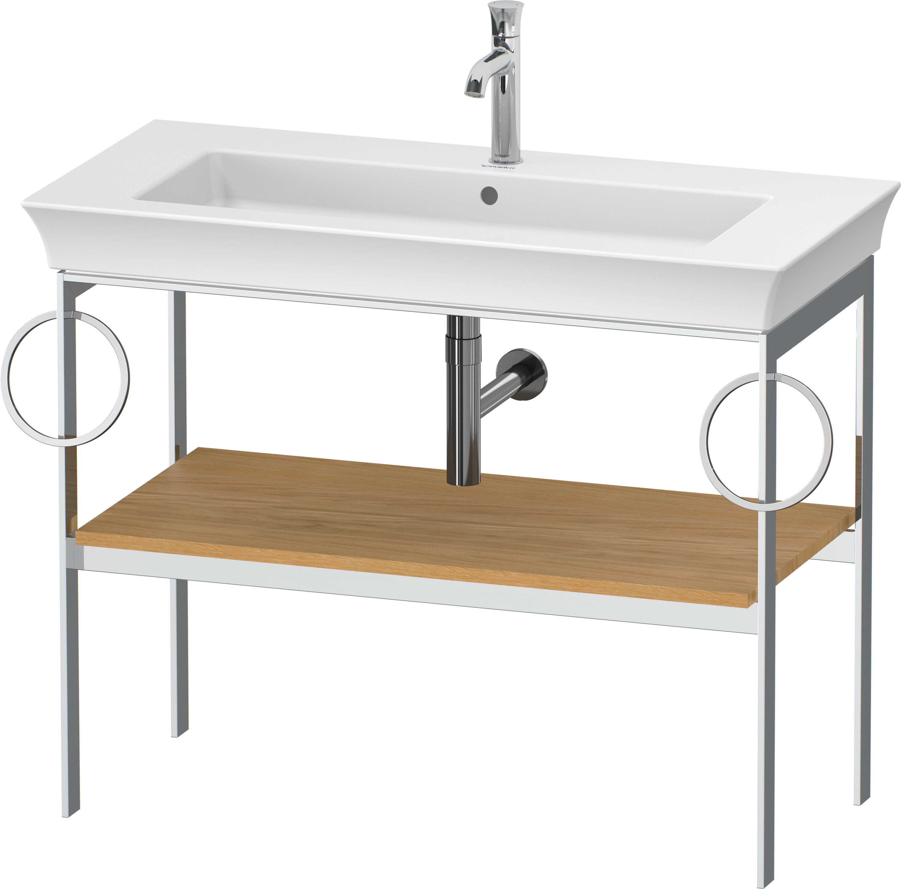 Duravit Metallkonsole bodenst. White Tulip 760x984x450,2 HH,Eiche Natur Massiv