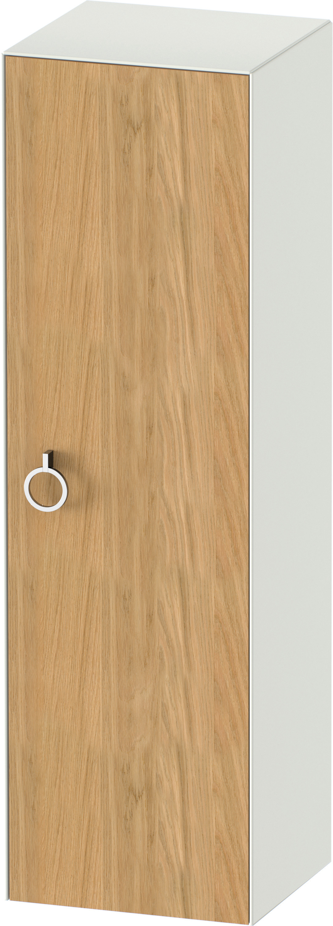 Duravit Halbhochschrank White Tulip,m.Griff TA r,1320x400x360,Eiche N.M./Weiß Sdm.