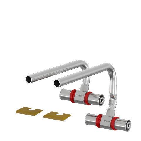 Flamco Sockelleistenanschl. U/F/H/TH-Kontur Rohrende 12mm x Press 16x2mm MS vern.