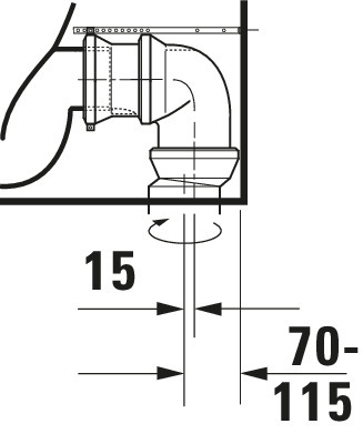 Duravit SWC Kombi White Tulip, 650mm, Weiß rimless, Tiefspüler