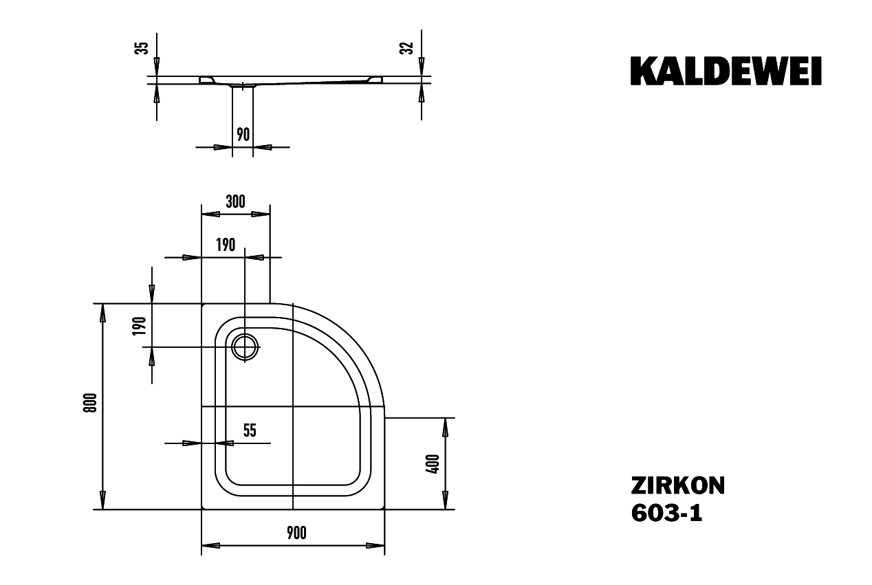 KA DW ZIRKON Mod.603-1,900x800mm, pergamon