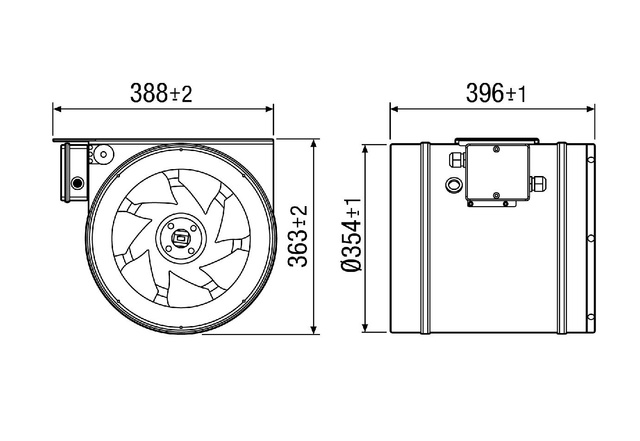 Maico Diagonal-Ventilator EDR 35 DN350