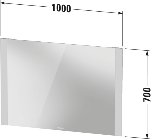 DU Spiegel Licht & Spiegel LM7887 Weiß 34x1000x700mm
