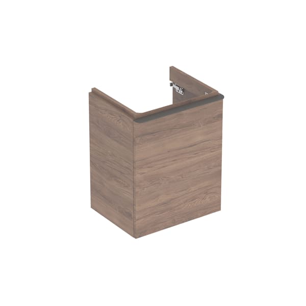 Geberit Smyle US für HWB, eckig, m. 1 Tür li 49,2x61,7x40,6cm, Nussbaum