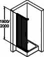 HP DA Classics 2 4-Eck 1/2 GT E2 120 H:1900 silber matt klar Anti-Plaque