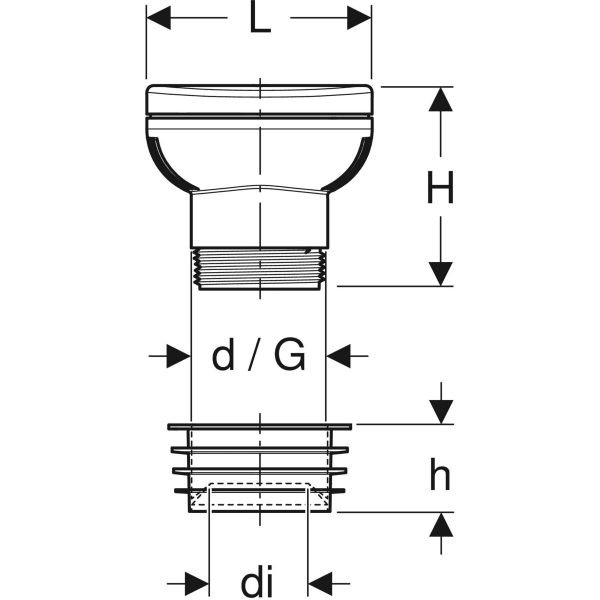 Geberit Belüftungsventil GRB50 32/63 für Entwässerungssysteme