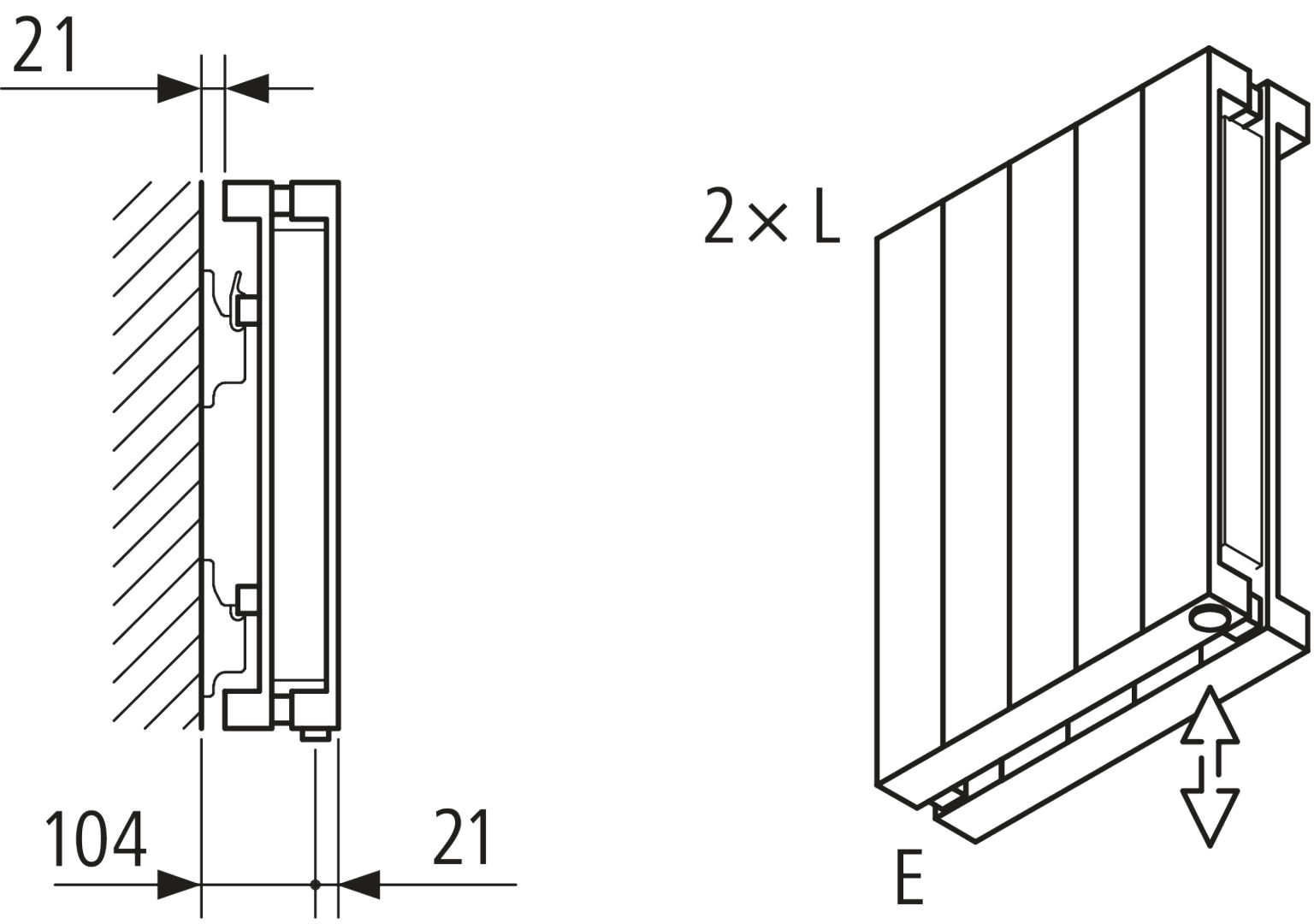 Kermi Heizwand HVN Typ20 BH3200x104x140 QN678, RAL9016, 6 bar, ANB12