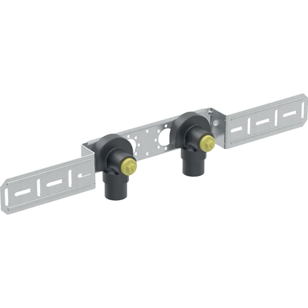 Geberit FlowFit Anschlusswinkel 90Gr vormontiert 2-fach Rg+ d20-Rp1/2 AD10