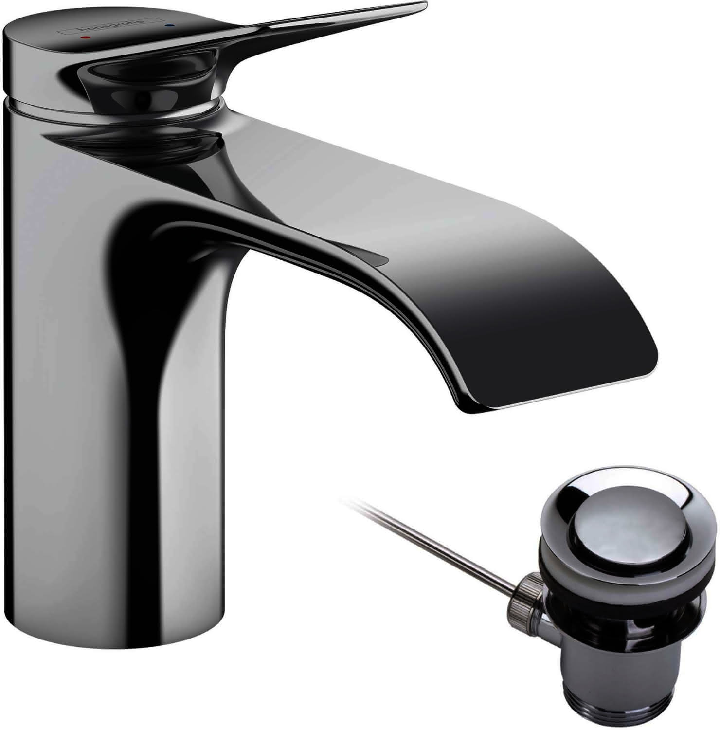 Hansgrohe Waschtischmischer 80 Vivenis mit Zugstangen-Ablaufgarnitur chrom