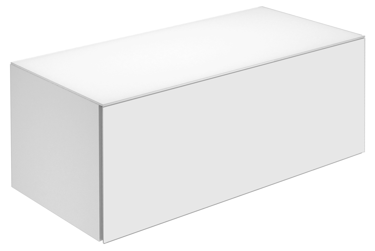 KEUCO Sideboard X-Line 33127, weiß/Glas weiß, 1000x400x490mm