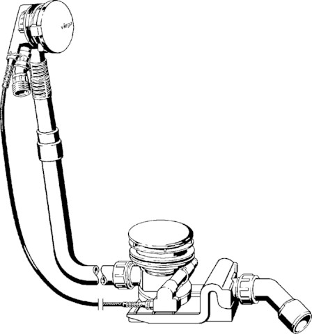 Viega Ab-und Überlauf Rotaplex Trio 6141.60 in 725mmxDN40/50 verchromt