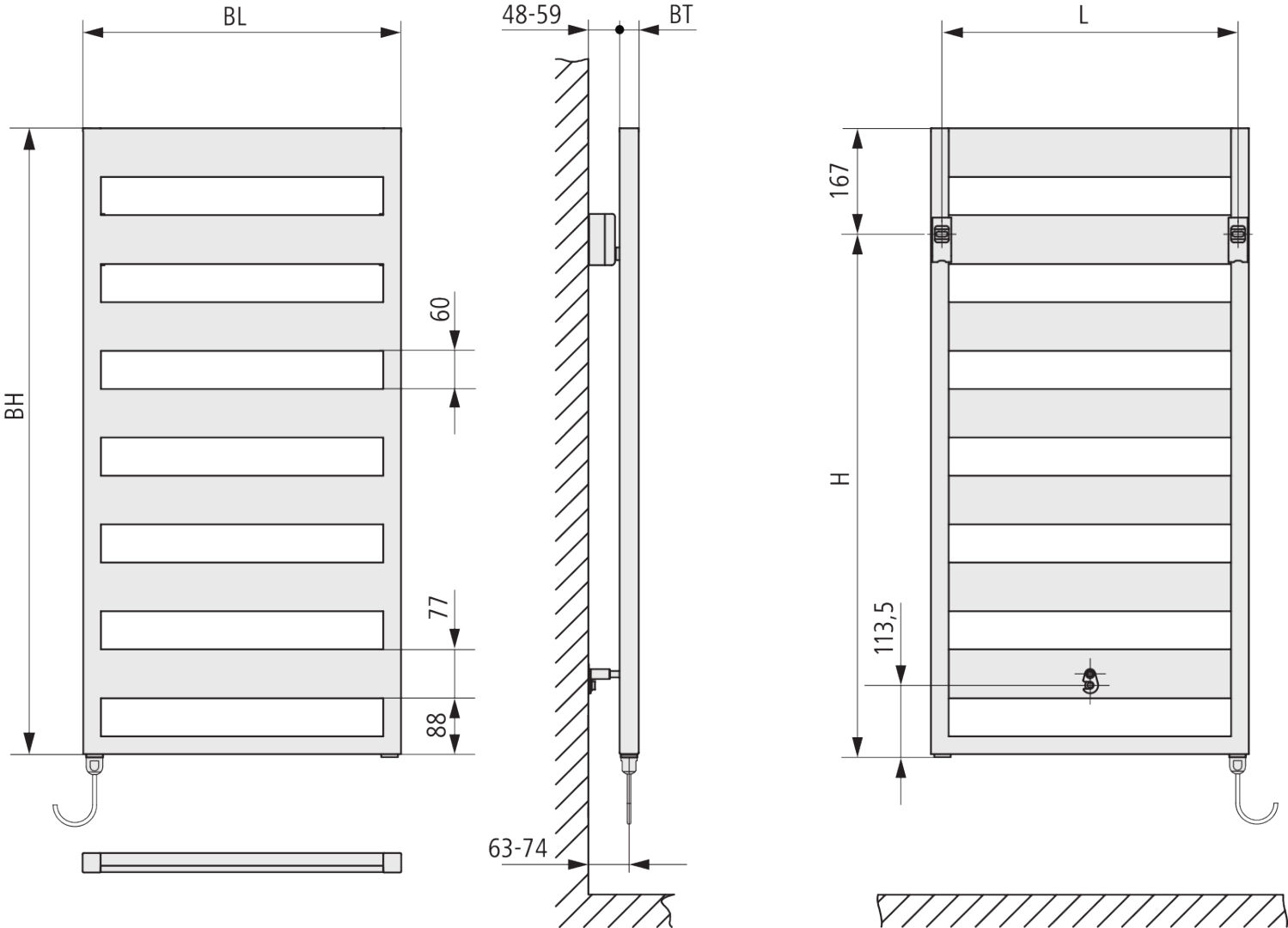 Kermi Casteo -E BH1533x30x600mm P=800W,RAL9016 SG,WRS weiß,rechts