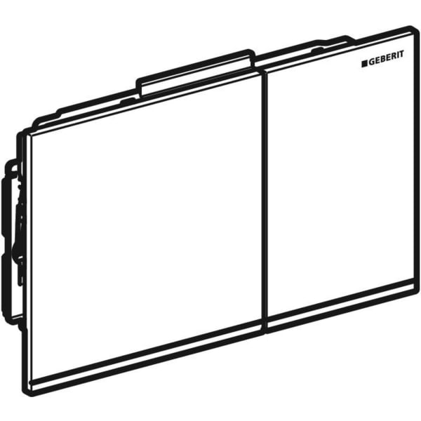 Geberit Sigma60 BetPl. für 2-Mengen-Sp. schwarz / verspiegelt