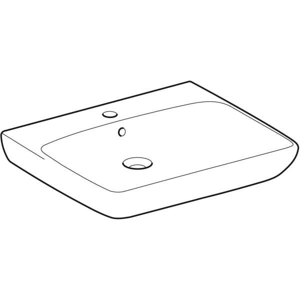 Geberit Renova Comfort WT barrierefrei 65x55cm, m. Hl., m. Ül., weiß, KeraTect