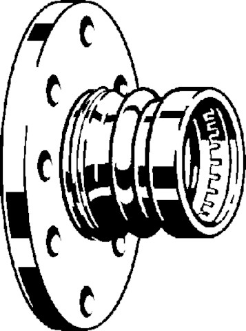 Viega Flansch mit SC Sanpress 2259.5XL in 108,0mm Rotguss