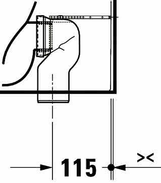 DU Stand-WC 570 mm, Duravit No.1 weiß, rimless TS,BTW