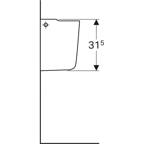 Geberit Renova Compact Halbsäule, weiß