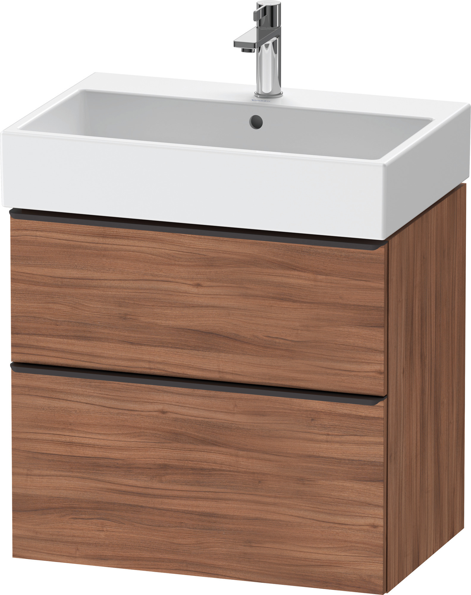 Duravit D-Neo WTU,Ausz:1,Schubk:1,GR:Dia.Schw 684x442x625mm,Wandh,Nussbaum Matt,Dekor